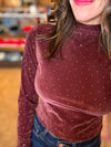 Had Me At Holiday Velvet Top in Mulberry