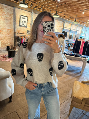 Let's Go Ghouls Oversized Sweater in Oatmeal