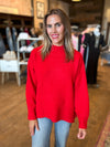 Kelsea Ribbed Trim Mock Neck Sweater