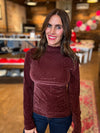 Had Me At Holiday Velvet Top in Mulberry