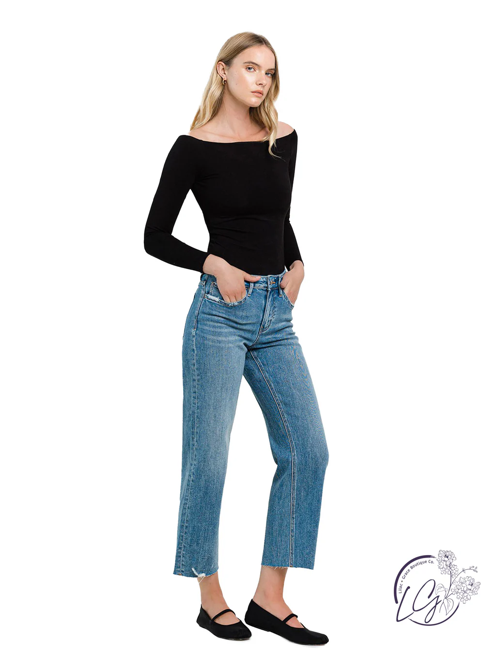 Kenzie High Rise Slim Wide Leg Denim