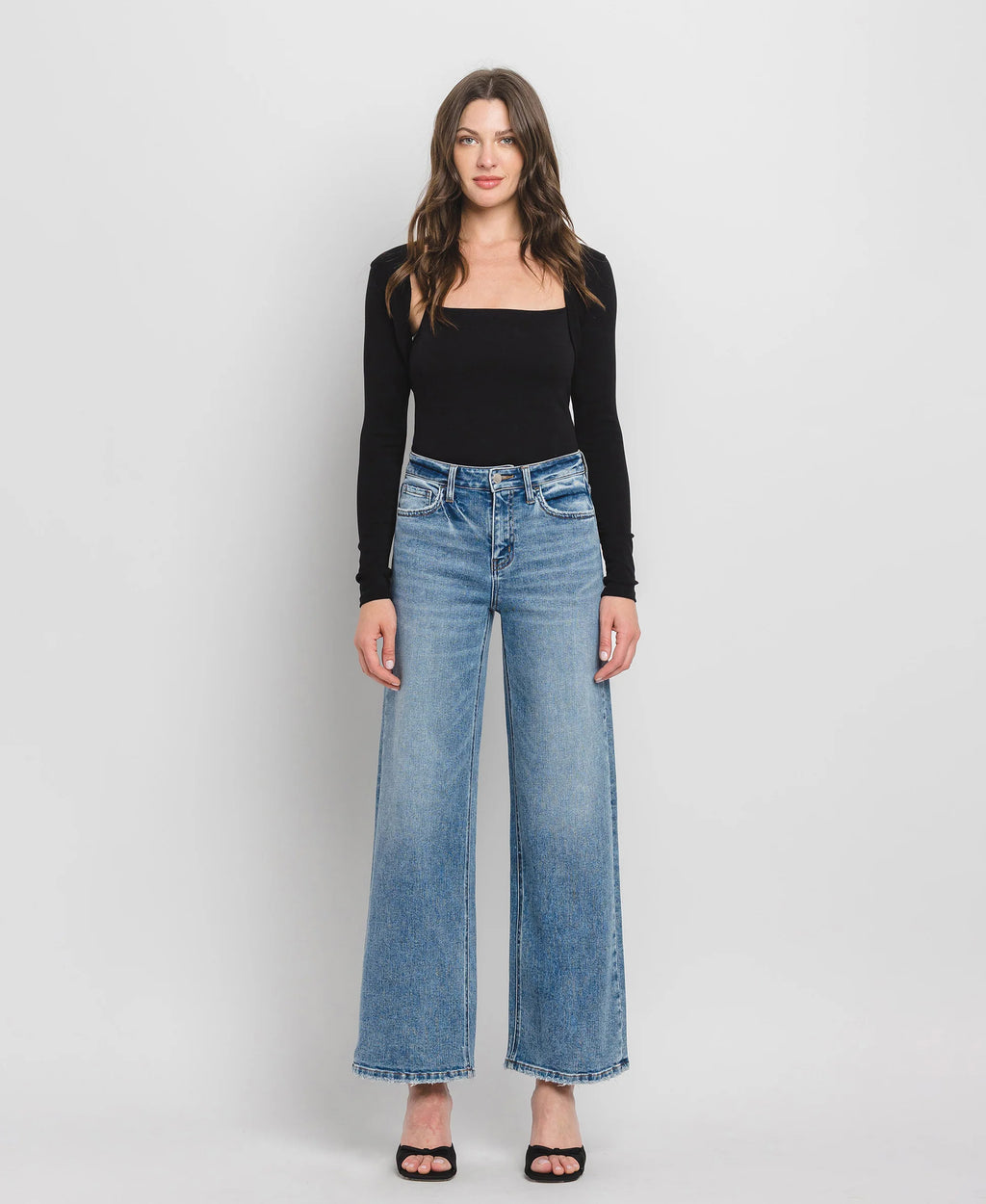 Hannah High Rise Wide Leg Denim