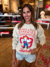 Nebraska Huskers Club Mascot Sand Thrifted Sweatshirt