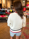 "America" Graphic Long Sleeve Crew Neck Sweater