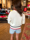 "America" Graphic Long Sleeve Crew Neck Sweater