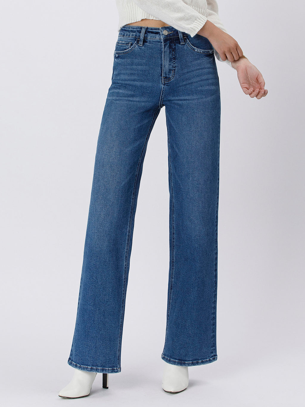 Lovervet Lindy Super High Rise Wide Leg Denim
