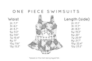 Tangerine Tropic One Piece Youth Swimsuit