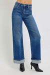 Pennley High Rise Cuffed Wide Jeans