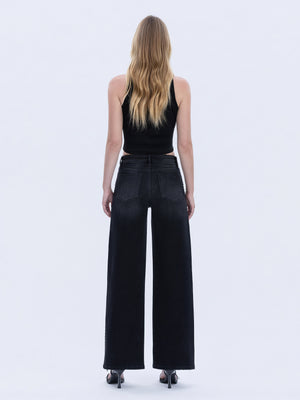 Vervet Olivia Wide Leg Studded Denim