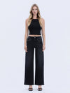 Vervet Olivia Wide Leg Studded Denim
