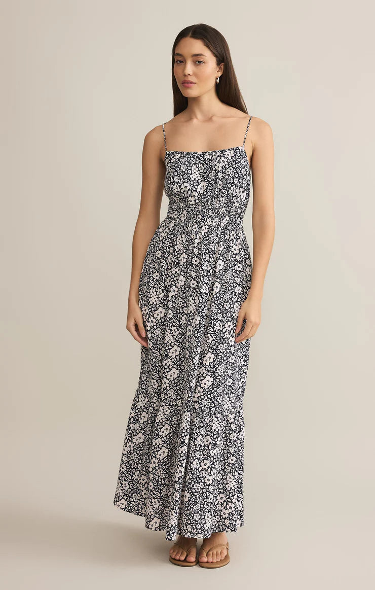 Z Supply Toluca Ynez Floral Maxi Dress in Eclipse