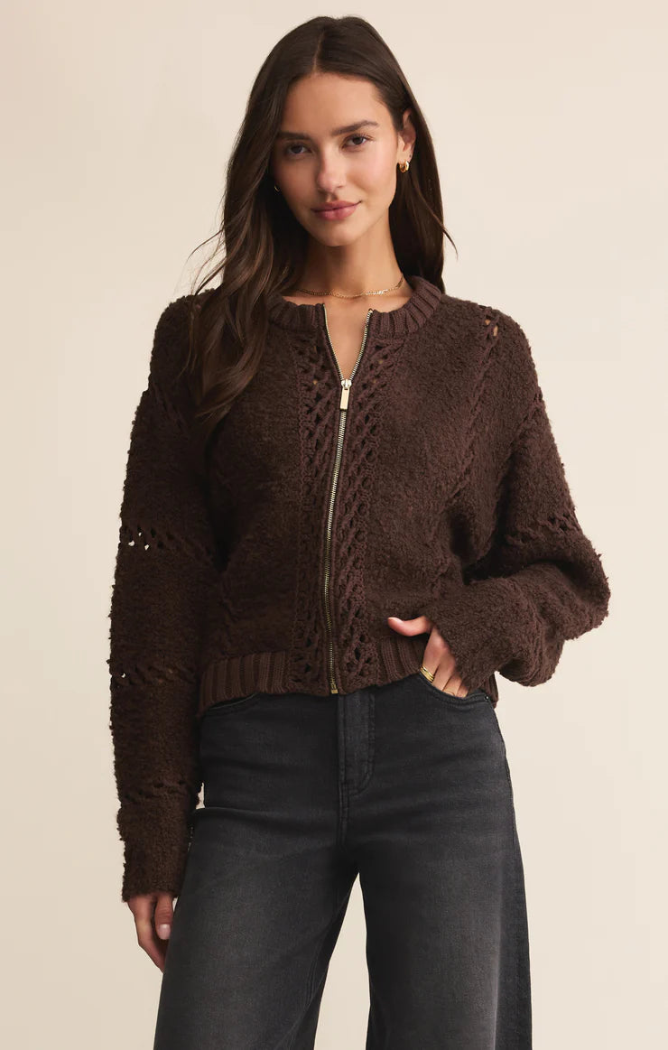 Z Supply Sundance Sweater in Chocolate Cherry