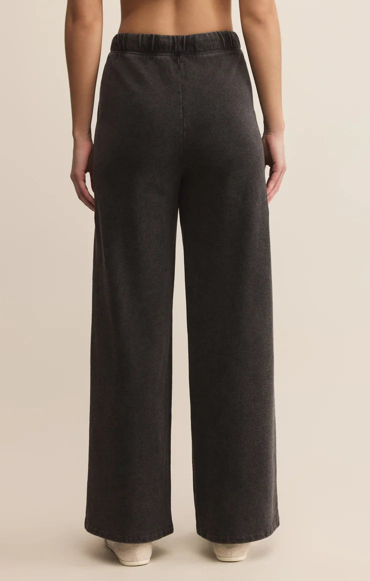 Z Supply Hunter Knit Denim Pant in Washed Black