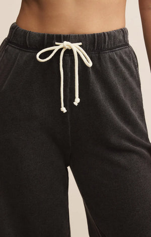Z Supply Hunter Knit Denim Pant in Washed Black