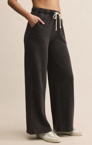 Z Supply Hunter Knit Denim Pant in Washed Black