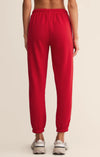 Z Supply Classic Boyfriend Jogger in Festive Red