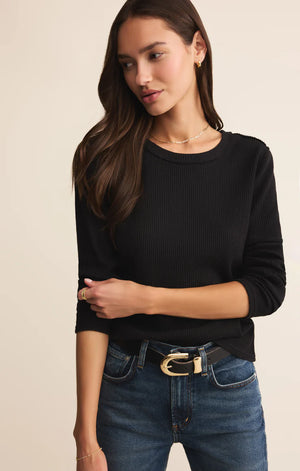Z Supply Arlet Mini Thermal Top in Black