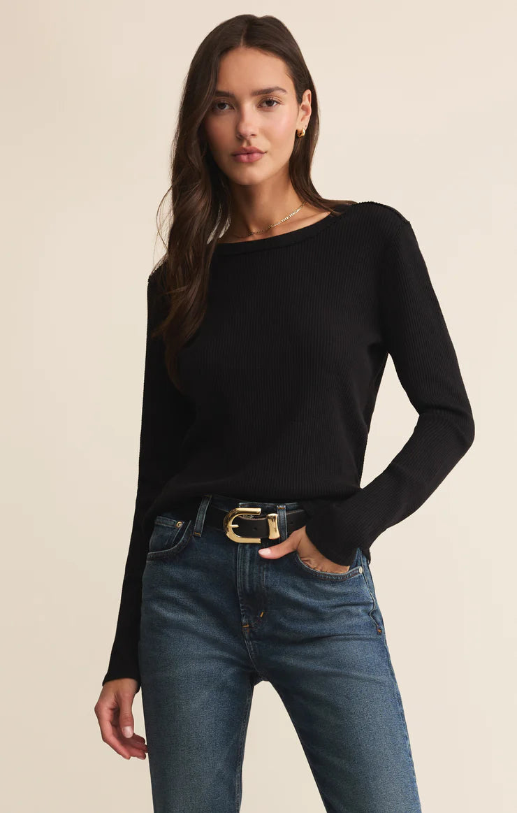 Z Supply Arlet Mini Thermal Top in Black