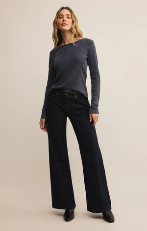 Z Supply Arlet Mini Thermal Top in Blue Sapphire