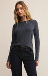 Z Supply Arlet Mini Thermal Top in Blue Sapphire
