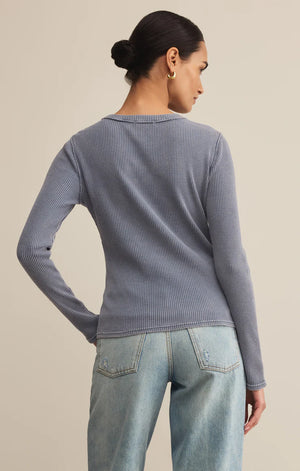 Z Supply Arlet Mini Thermal Top in Storm Cloud
