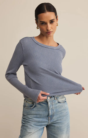 Z Supply Arlet Mini Thermal Top in Storm Cloud