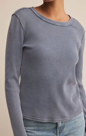 Z Supply Arlet Mini Thermal Top in Storm Cloud