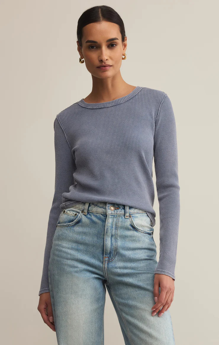 Z Supply Arlet Mini Thermal Top in Storm Cloud