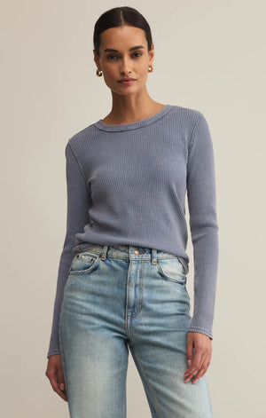 Z Supply Arlet Mini Thermal Top in Storm Cloud