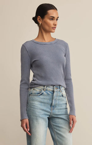 Z Supply Arlet Mini Thermal Top in Storm Cloud