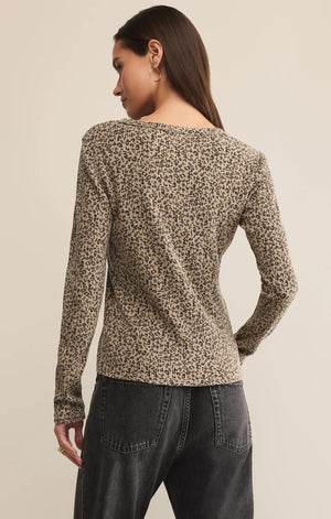 Z Supply Arlet Leopard Thermal Top