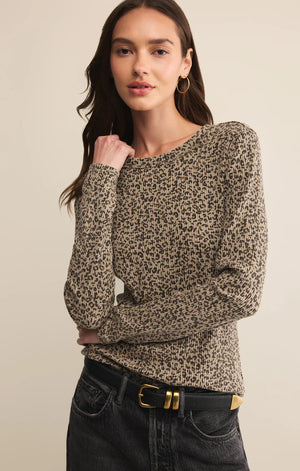 Z Supply Arlet Leopard Thermal Top