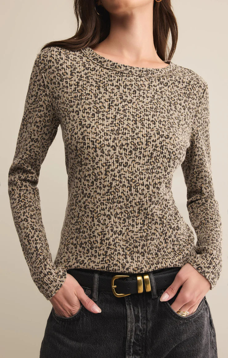 Z Supply Arlet Leopard Thermal Top