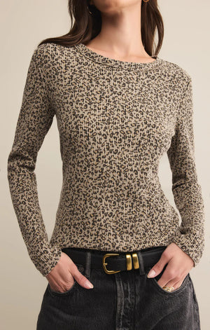 Z Supply Arlet Leopard Thermal Top