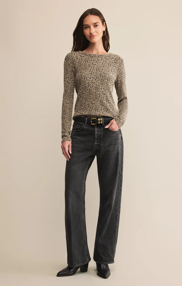 Z Supply Arlet Leopard Thermal Top
