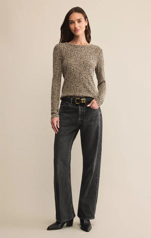 Z Supply Arlet Leopard Thermal Top