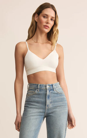 Z Supply Kendra So Smooth Bralette in Crystal