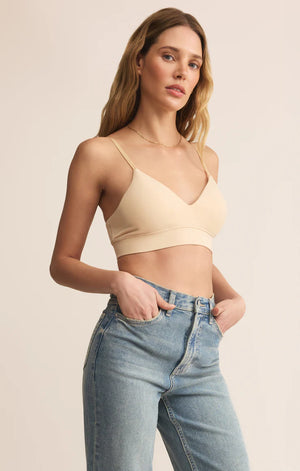 Z Supply Kendra So Smooth Bralette in Natural Tan