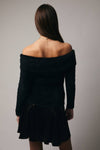 Julia Off The Shoulder Sweater in Black