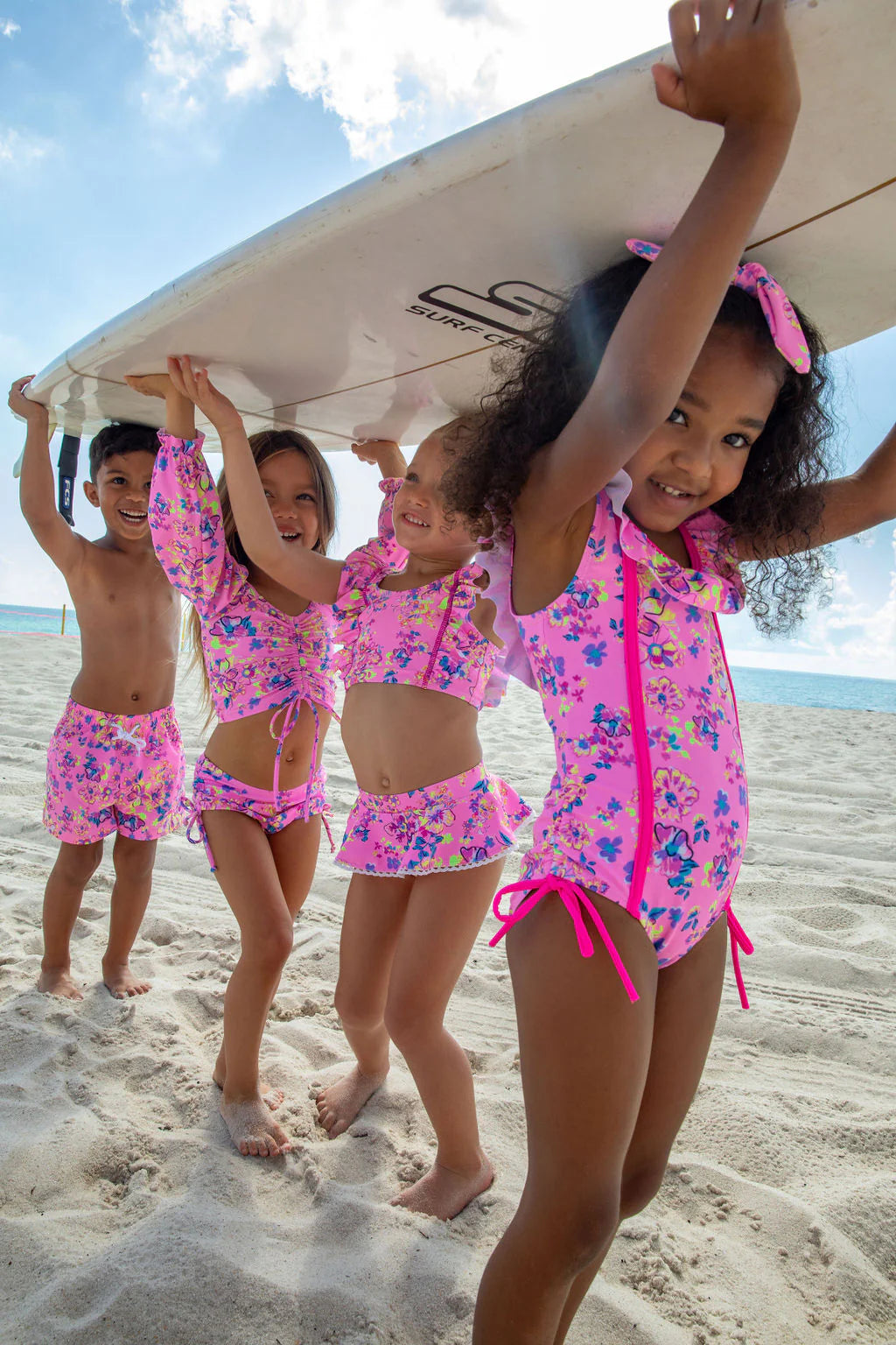 Pink Paradise One Piece Youth Swimsuit