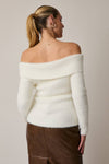 Julia Off The Shoulder Sweater in Cream