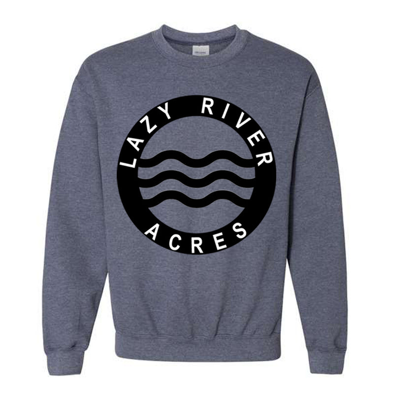 Lazy River Acres Adult Crewneck in Heather Navy