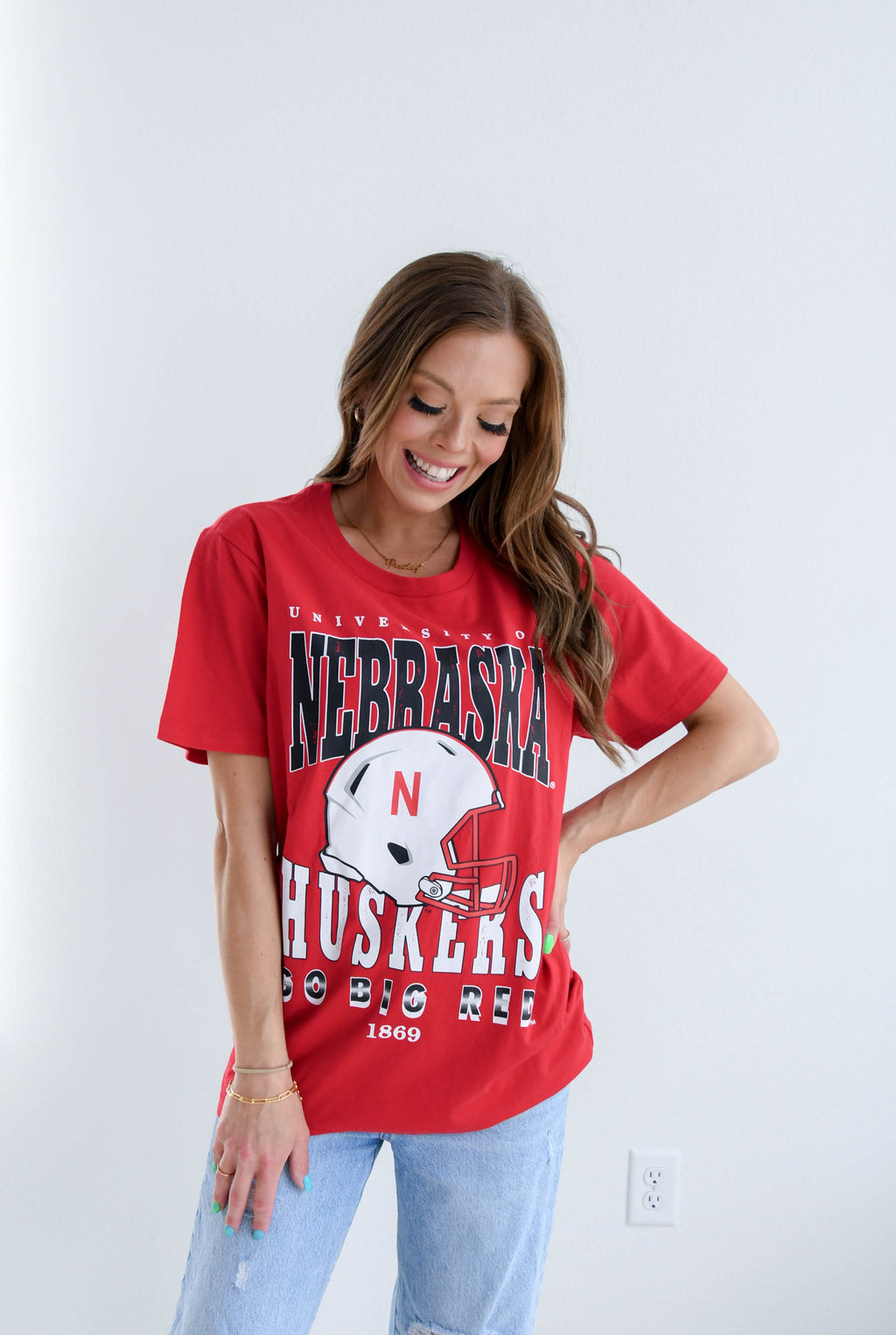 Nebraska Murray Hippie Tee in Red