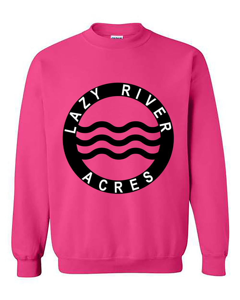 Lazy River Acres Adult Crewneck in Hot Pink