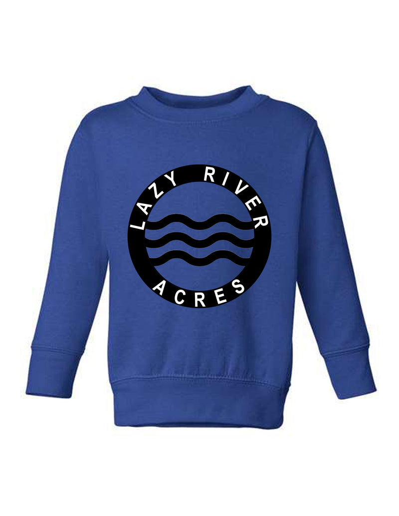 Lazy River Acres Toddler Crewneck Sweatshirt in Blue