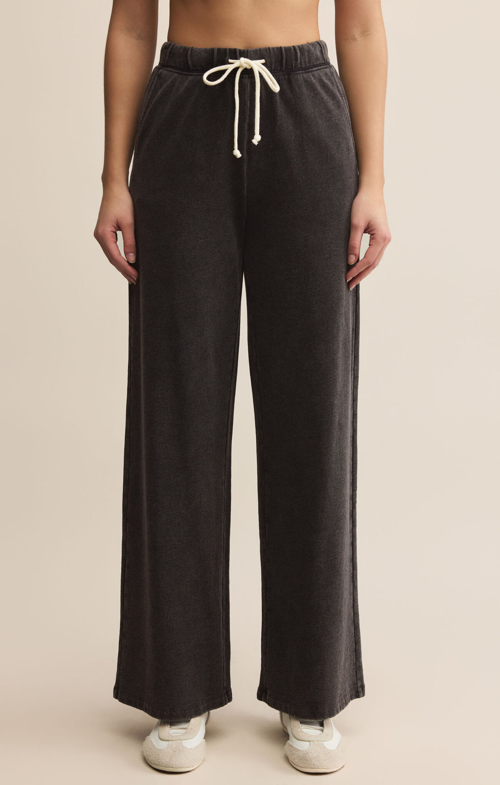 Z Supply Hunter Knit Denim Pant in Washed Black