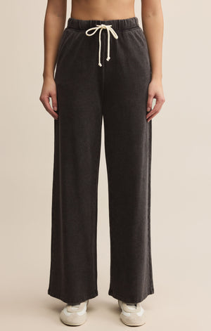Z Supply Hunter Knit Denim Pant in Washed Black
