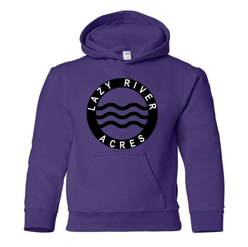 Lazy River Acres Youth Hoodie in Purple