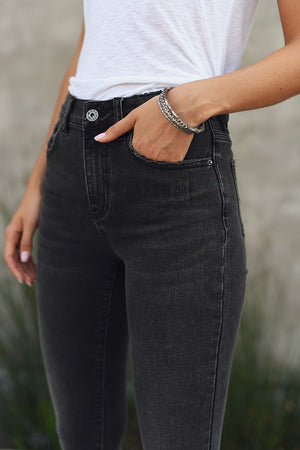 Everett Vintage Black Wash Ankle Skinny