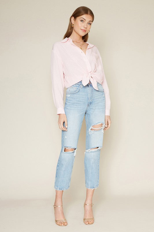 Make Me Blush Button Up Shirt